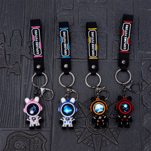 YINGRAN2 Dễ thương phim hoạt hình Phi Hành Gia gấu Keyring tinh tế đơn giản vài con búp bê mặt dây chuyền sáng tạo ba lô trang trí phụ kiện Quà Tặng