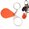 Pocket Magnifying Glass Small Handheld Folding Keychain Magnifier Portable Orange Magnifying Lens for Old People Home Magnifier for Inspection Reading economical. 