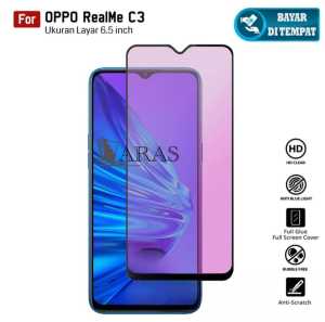tg anti blue light realme c3 anti sinar radiasi tempered glass pelindung layar anti gores full screen