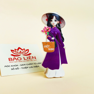 Nam châm Hít tủ lạnh Cô gái Việt Nam có Chân Tự Đứng chất liệu nhựa cứng - Vietnamese Women Magnets