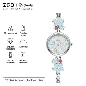 ZGO x Sanrio Cinnamoroll Watch For Woman Female Bracelet Waterproof Fashion Quartz Watch Girls Gifts for Girlfriend 2106