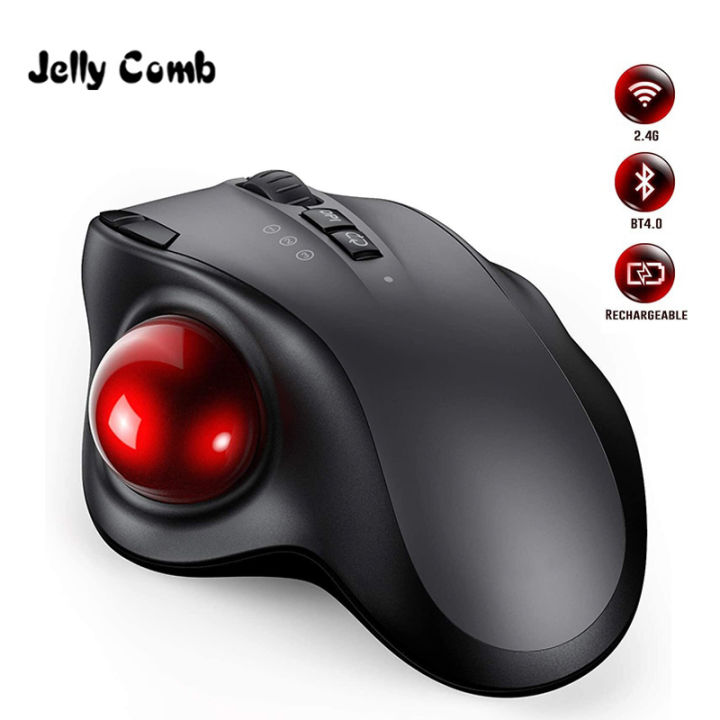 Jelly Comb Ergonomic Mouse Wireless Trackball Mouse Bluetooth Mouse ...