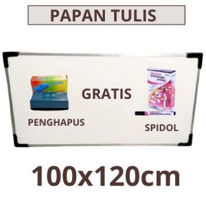 Papan Tulis 100X120cm Non Magnet GRATIS SPIDOL DAN PENGHAPUS