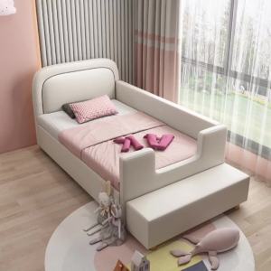 Childrens spliced bed cartoon baby crib spliced large bed soft bag with guardrail baby crib