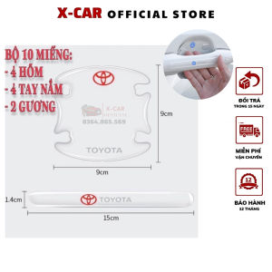 Bộ 10 Miếng Dán Silicon trong suốt Chống Xước Hõm Cửa Tay Nắm Cửa Ô TÔ Có Logo Hãng Xe bắt mắt