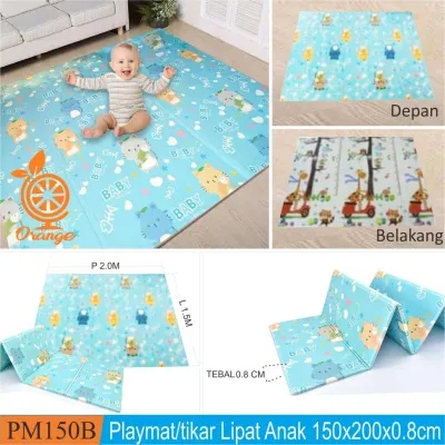 [BAYAR DITEMPAT] PROMO TERMURAH Playmat 2m×1.5m×0.8cm Karpet Bayi Tikar Anak Play Mat Bayi / TERMURAH - Matras / Foldimate Lipat & amp Waterproof Untuk Bayi 150x200 FREE PAPER BAG TERLARIS- MARKAS WALLPAPER MEDAN