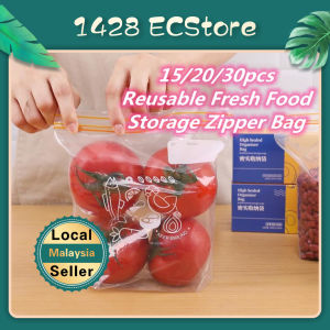 15/20/30pcs Reusable Zipper Bag Sanwishes Fresh Food Storage Bag