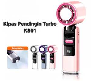 Kipas Mini Pendingin Portabel K801 3600 MAH Semikonduktor Refrigeration Cold Wind Turbo Genggam Fan Pendingin Mini Portabel dan Mudah Dibawa