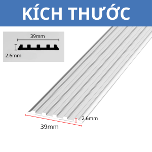 Thanh Nẹp Cầu Thang Chống Trượt Nhôm 3.9cm Chống Té Ngã An Toàn Cho Nhà Ở Văn Phòng Công Trình Trường Học
