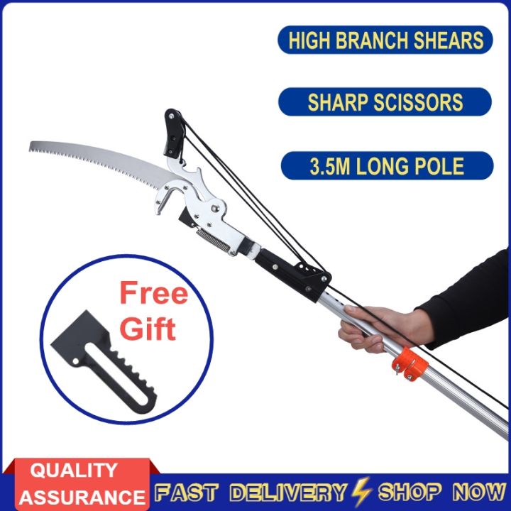 7.5M Pruning Shears Tree Branch Cutter Fruit Picker With Long Pole Saw