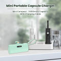 Capsule Mini Power Bank 2 in 1 fast charging power bank 5000mAh/20000mAh Built-in Cable Type C/iPhone Small Portable. 