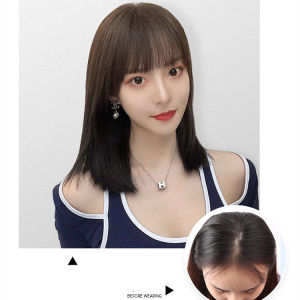 TSE Real Hair Wig Piece without bangs Block White Hair on the head top Increase Hair Volumes (13*13cm Area) 20CM/30CM Length Wig Piece RW122