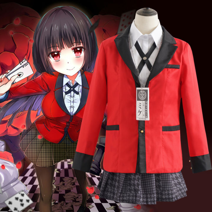 Kakegurui Cosplay Yumeko Jabami Costume For Women Girl Adult Jabami