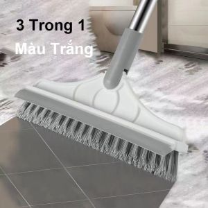 Chổi Chà Sàn Nhà Tắm 2 In 1 Thiết Kế Đầu Gạt Gước Đa Năng Chà Sạc Tóc Mọc Ngóc Ngách - Chổi Quét Thông Minh Xoay 180 Độ