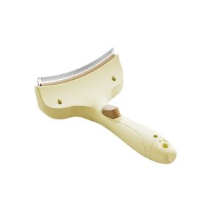 OUTOPEN Thiết kế cong Lược loại bỏ lông thú cưng Tay cầm tiện dụng Thiết kế răng chữ V Dụng cụ loại bỏ lông chó An toàn Tay cầm thoải mái Dụng cụ chăm sóc thú cưng Dành cho chó