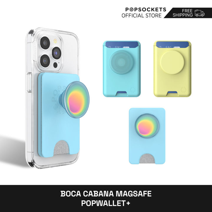 PopSockets Boca Cabana PopWallet+ for MagSafe New Essentials The  Premium Phone Grip and Phone Wallet MagSafe Phone Stand and MagSafe Phone  Mount