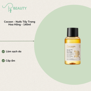 Nước Tẩy Trang Hoa Hồng Cocoon Rose Cleansing Water Làm Sạch Sâu Giữ Ẩm Cho Da Nhạy Cảm 140ml