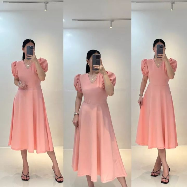 New arrival for womens clothing puff sleeve casual and elegant dress for women s Lazada PH