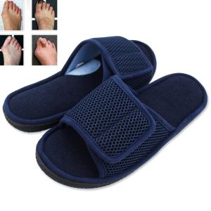 YCHION Summer Comfortable Diabetes Shoes Fat Thumb Instep Height Foot Code Middle-Aged Elderly Sandals Puffy Adjustable Slippers
