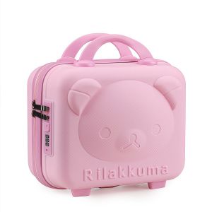 Makeup Bag 14 Inch Travel Cosmetic Bag Bear Suitcase With Multiple Compartments Anti-Scratch Portable Mini Luggage