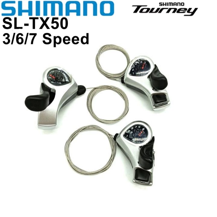 Shimano Tourney SLTX50 Shift Lever 3x6s 3x7s 3v 6v 7v 18/21 Speed TX50 Shifters Gear Cable SL