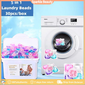 5 in 1 Laundry Beads Pods Detergent Liquid Capsule Ball Washing Machine Powder Laundry Soap Perfume Laundry Ball Softener Detergent Washing Detergent Ball (30pcs/pack)