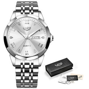 Business Steel Watch Waterproof Men Couple Classics Design Quartz Watches Wristwatch