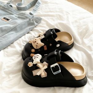 [Free Shipping] Thick-Soled Height-Increasing EVA Clogs For Women 2026 New Style Fashionable And Stylish For Outdoor Wear Non-Slip Beach Sandals With A Closed-Toe Design Summer Collection