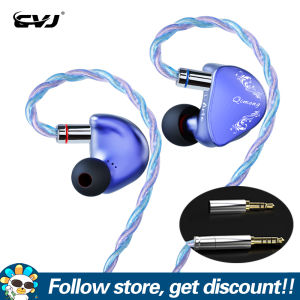 CVJ ARIA Earphone 10mm High Performance Nano-Crystal Coated DD IEMs Hifi Headphones With 2 Pin Detachable Cable DJ Monitor Earbuds Noise Cancelling Running Sports Game Wired Headset Interchangeable Tuning Nozzles Design Music Earplugs For Audiophiles