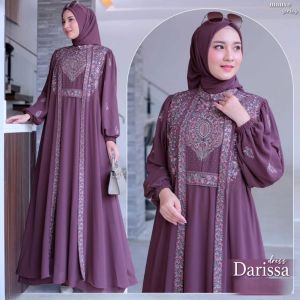 NEAR BUSANA DARISA DRESS KONDANGAN TERBARU WANITA DEWASA BAHAN CERUTY BABYDOLL MIX BORDIR BUSUI FRENDLY