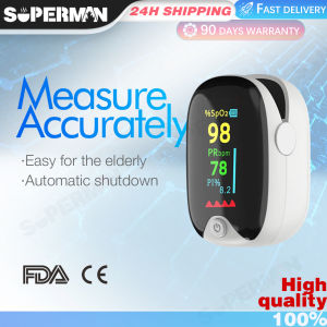 SUPERMAN Fingertip Pulse Oximeter LED Display Digital Oximeter Finger Pulse for Blood Oxygen Saturation Adult Child Pulse Oximeter Finger Original
