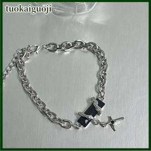 tuokaiguoji Fashion Exquisite Zircon Star Charm For Women Men Punk Style Star Color Chain Adjustable Bracelet Jewelry Accessories