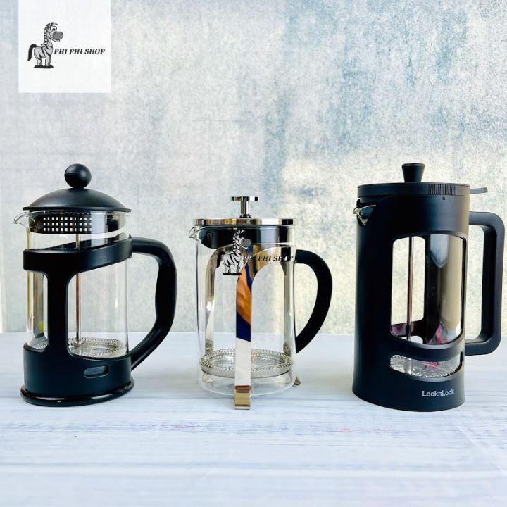 HCM]Bình pha cà phê french press kiểu pháp lock and lock bình pha
