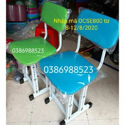 Ghế học sinh tăng chỉnh độ cao chân đôi