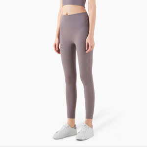 Clear Stock Price Nylon Spandex High Quality Fabric Yoga Pants Leggings Fitness Jogging Running Workout Sports Leggings High Waist and Tight Tummy Control Slim Fit Hips Up No Awkwardness Line CK1204