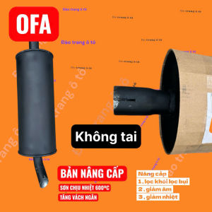 Ống xả 4102 tai theo xe 20x50cm dùng cho xe ô tô 25 đến 6 tấn xe ben thùng tàu thuyền bô xe tải sơn chịu nhiệt 600 độ