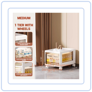 【Pure Care】 Multi-Layer Storage Rack with Wheels /Moveable Drawer Organizer Cabinet Trolley