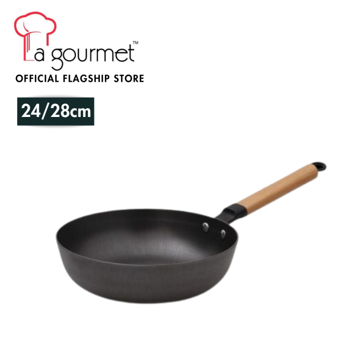 La gourmet Nitrigan 24/28cm Cast Iron Pan For Deep Frying (Induction