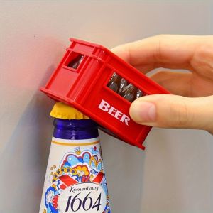HUYAN Plastic Bottle Opener Dozen Of Beer Box Shape Portable ic Refrigerator Sticker Bar Accessories Creative Beer Box Shape Beverage Opener Bar