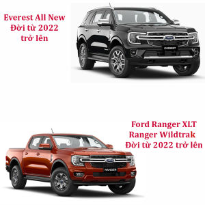 Logo chụp mâm bánh xe ô tô Ford Everest All New Ranger XLT Ranger Wildtrak (Đời từ 2022 trở lên). Đường kính chân cài 66mm