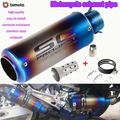 Bimota SC Motorcycle Exhaust Pipe Universal 51mm Motorcycle Exhaust Pipe Stainless Steel Tailpipe