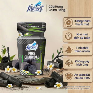 Hộp tỏa hương khử mùi thanh lọc không khí Farcent Than Hoạt Tính 300ml cho bếp phòng khách nhà tắm toilet tủ quần áo