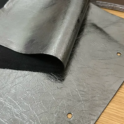 METALLIC Goat Leather Silver Foil on Suede for Handmade DIY (MET D)