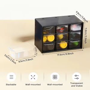 SHUNAICHI Desk Organizer Dustproof Multi-Grid Desktop Drawer Organizer Portable Storage Box for Jewelry Cosmetics Sundries Stationery Supp