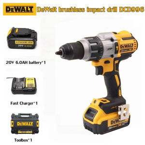 【24-hour fast shipping】Dewalt DCD996 hand drill brushless cordless impact drill 20V lithium battery 6.0Ah MAX XR Cordless Impact Drill 3-function Cordless Screwdriver Cordless Drill Power Tool rechargeable household multi-function large capacity drill