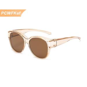 【PCWFKef】 Thời Trang Lớn Khung Kính Mát Bìa Hơn Cận Thị Kính Theo Toa Xách Tay Người Đàn Ông Phụ Nữ Cổ Điển Câu Cá Lái Xe Kính