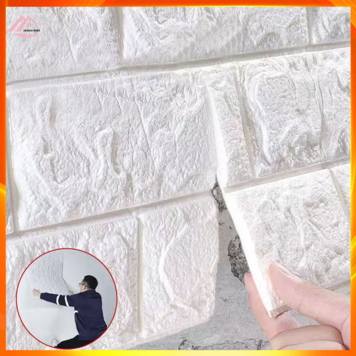 3D Wallpaper Stickers waterproof Foam Bricks Self Adhesive Brick Wall