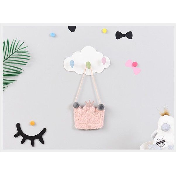Ready Stock]Cloud Wall Hooks Kids Room Decor Nursery Hanger Cloud