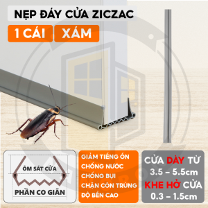 Nẹp mút ZICZAC thế hệ mới chắn đáy cửa chống côn trùng giảm tiếng ồn Thanh chặn gió khe cửa chống thoát hơi gió điều hòa NANORON