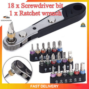 18 ชิ้นแบบพกพาแม่เหล็กประแจS2 ไขควงบิตตั้ง 1/4 Hex S HankกับPHสล็อตหกเหลี่ยมT Orxบิตไขควงด้วยประแจ